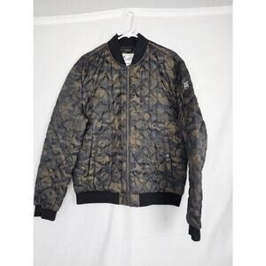 LUCKY BRAND MEN'S QUILTED CAMO BOMBER JACKET Insulated Camouflage Jacket LARGE